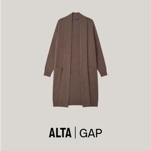 GAP Women's Cozy Brown Cash-Soft Cardigan